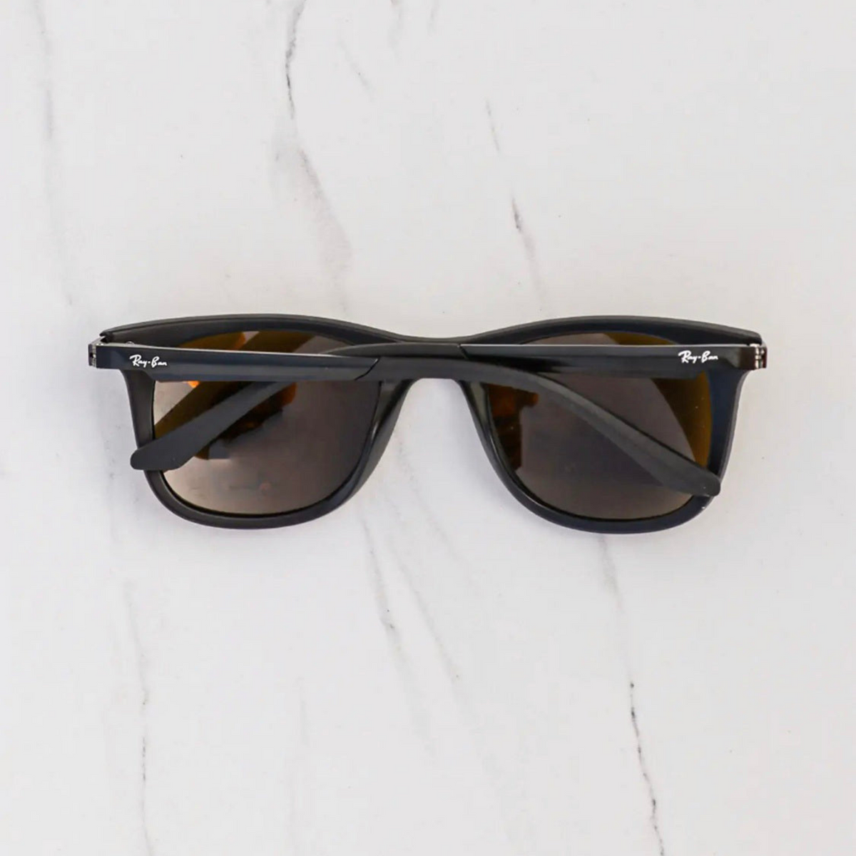 RAY-BAN New Addition Brown & Black 4287 Square Sunglass For Unisex