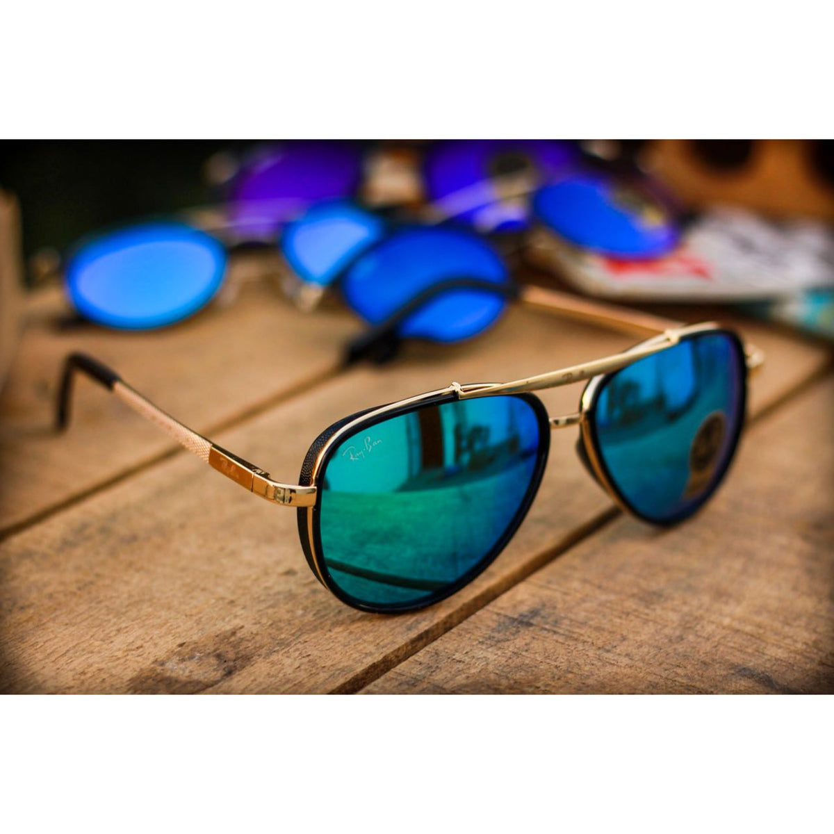 RAY-BAN Black & Black 4414 New Stylish Men Women A1+ Quality Latest Designer Hot Favorite Square Vintage Sunglasses ( RB-4414 Oval Side Cap Sunglass )