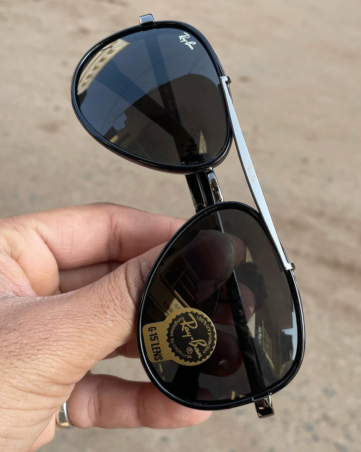 RAY-BAN New Fancy Men's Oval Side Cap Metal Frame Trendy Hot Favourite Wintage Sunglass For Unisex.